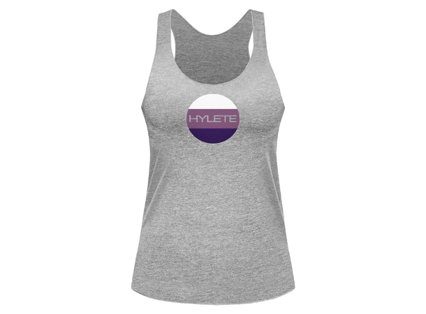 HYLETE Womens Trinity tri-blend tank (Charcoal/Orchid)