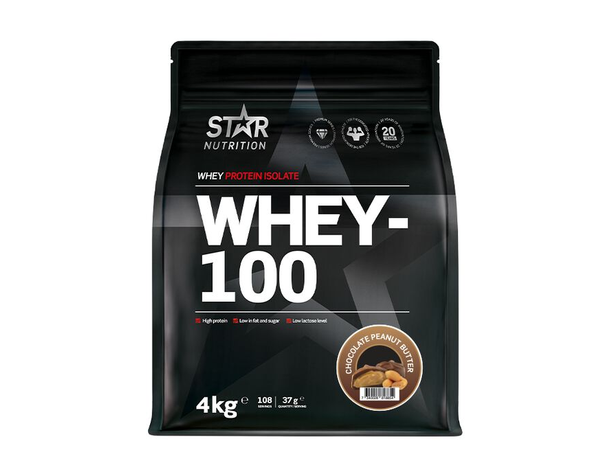 Star Nutrition - Whey-100 Myseprotein 4 kg - Banana Chocolate